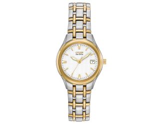 Ladies'' Eco-Drive Watch, Two-tone Stainless Steel
