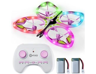 TD2 Butterfly Mini Drone with LED Light Effects-Pink