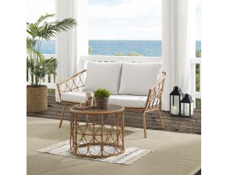 Juniper 2Pc Outdoor Wicker Conversation Set