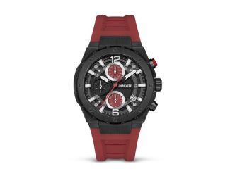 Ducati Chronograph Watch Red Strap Size Mens Stand