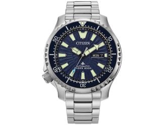 Citizen Men's Promaster Dive Automatics Fugu Stainless Steel Bracelet watch, Blue dial