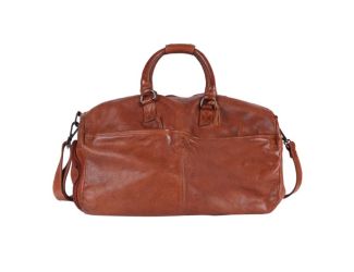 Charleston Leather Duffel/Carry-On Cognac