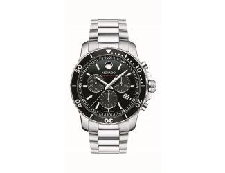 Mens Series 800 Silver-Tone Performance Steel Chronograph Watch Black Dial