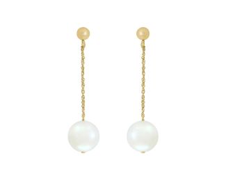 LALI Jewels 14K Yellow Gold White Fresh Water Pearl Earring