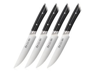 4-Piece Helena Series Steak Knife Set - Black