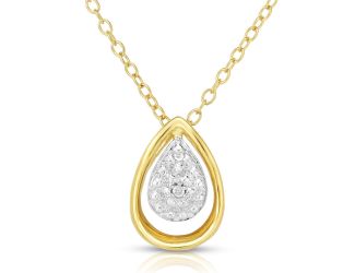 Diamond Tear Drop Necklace