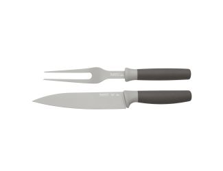 Leo 2pc Carving Set, Gray