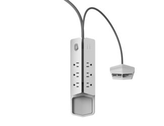 Power Center Vertex 6 AC Outlet Surge Protector White