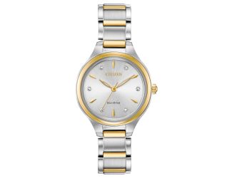 Ladies' Eco-Drive Corso Diamond Watch, Two-tone Stainless Steel Bracelet