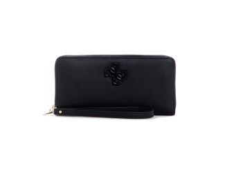 Noelle Large Zip Around Wallet - Black
