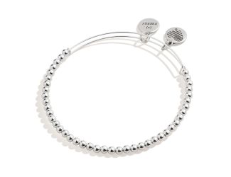 Dot Beaded Bangle - Shiny Silver