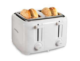 Wide Slot 4 Slice Toaster White