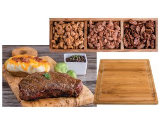 NY Strip & Twice Baked Potato w/Nut Trio