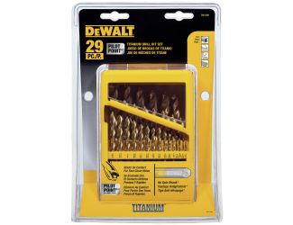 29pc Titanium Pilot Point Drill Bit Set