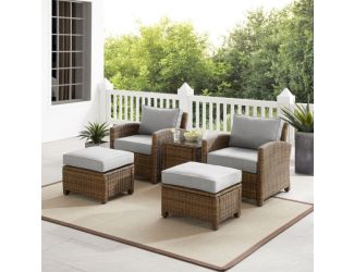Bradenton 5Pc Wicker Outdoor Chair Set