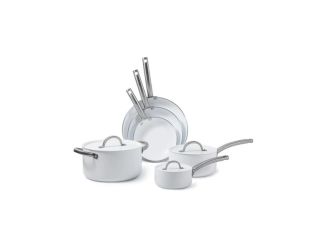 BLACK+DECKER 9 pc Cookware Set - White