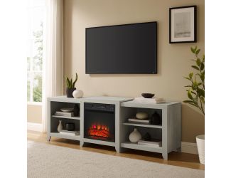 Ronin 69" Low Profile Tv Stand W/Fireplace
