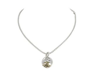 Tree Of Life Pendant with Chain, Clear Pave CZ. Pendant: 3/4" W x 1" L. Chain Length: 16"-18" adju