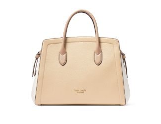 Knott Colorblocked Large Satchel - Warm Stone Multi