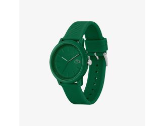 Mens 12.12 Green Silicone Strap Watch Green Dial