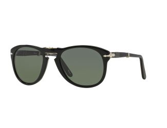 PO0714 Sunglasses - Black/Polarized Crystal Green Polarized