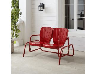 Ridgeland Outdoor Metal Loveseat Glider