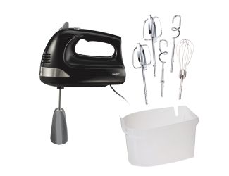 6 Speed Hand Mixer w/ Snap-on Case Black