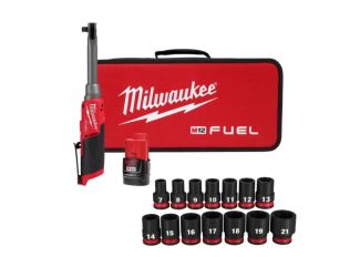 M12 FUEL 3/8" Extended Reach High Speed Ratchet Kit + 14pc SHOCKWAVE Socket Set