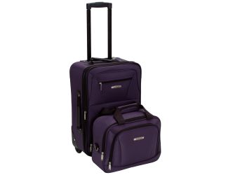 2 pc. Expandable Lightweight Carry-on Luggage Set - Purple