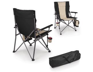 Big Bear XL Folding Camp Chair w/ Cooler Black
