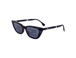 Fendi Women's Injected Touch of FF Blue Havana Sunglasses