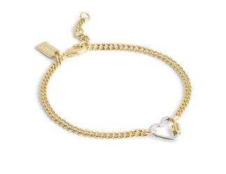 Signature Carabiner Heart Link Bracelet - Two Tone