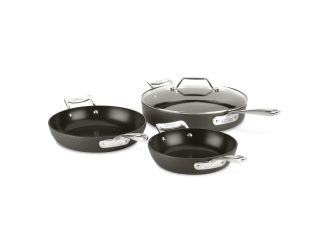 Essentials Non-Stick Hard Anodized  4-Piece Skillet Set
