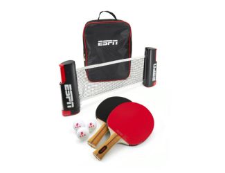 All-in-One Portable Ping Pong Set w/ Storage & Travel Case
