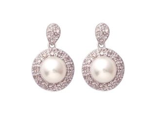 Diamond Pearl Earrings
