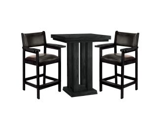 American Heritage - Alta Pub Table & Spectator Chair Set - Black Ash