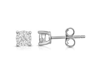Diamond Solitaire Earrings