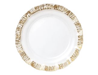 Rufolo Glass Gold Service Plate Set of 4