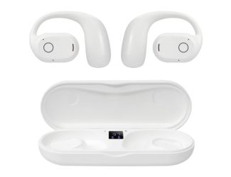 iLive Clear Truly Wireless Open Ear Earbuds w/Charging Case - White