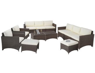 Studio Shine - 3 3-Seater Sofas, 2 Arm Chairs, 2 Ottoman & 2 Coffee Tables