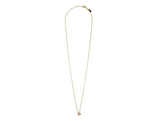Saint Laurent YSL Logo Long Opyum Twist Necklace Gold