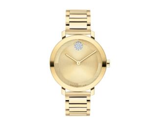 Ladies' Bold Evolution 2.0 Gold-Tone SS Watch w/ Crystal Dot Gold Dial