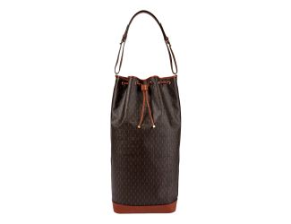 Saint Laurent Le Monogramme Coated Canvas Leather Brown Oversized Bucket Bag
