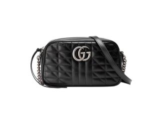 Gucci GG Marmont small shoulder bag-black (silver hardware)