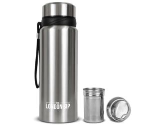 London Sip - 25oz Tea Infuser Bottle, Silver