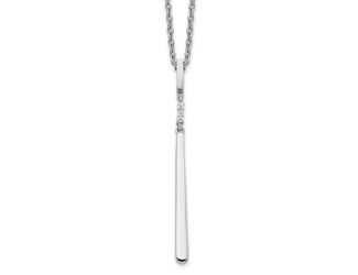 SS White Ice .015ct. Diamond Necklace