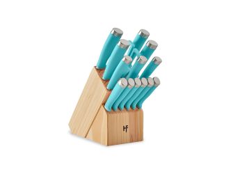 15pc Epicure True Aqua Knife Block Set