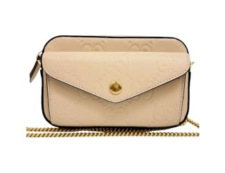 Gucci Gilbert Calfskin Mini Envelope Beige Crossbody Bag