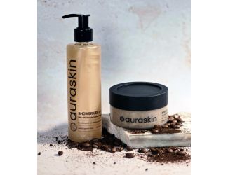 Auraskin Shower Gel Espresso 250ml + Body Scrub Espresso 200ml
