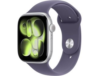 Apple Watch Series 11 GPS 46mm Silver Aluminum Case with Purple Fog  Sport Band - M/L